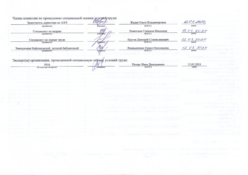 Перечень рекомендуемых мероприятий по улучшению условий труда